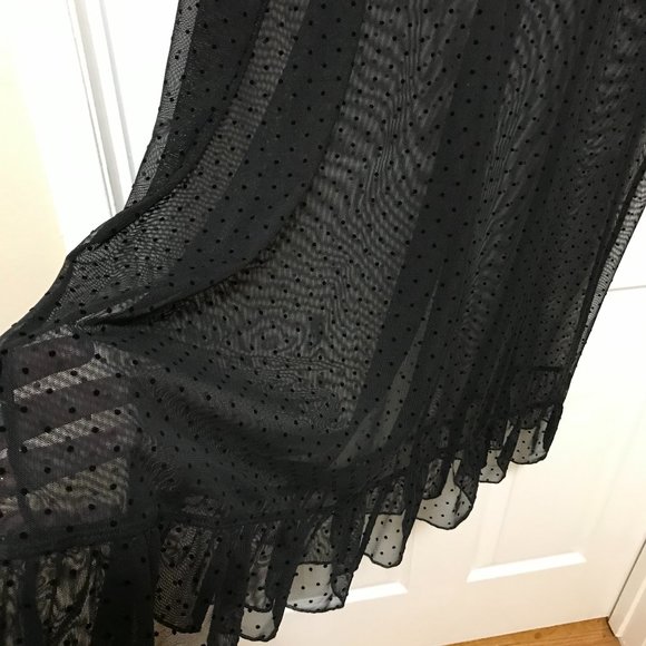 Divided Sheer Black Swiss Dot Dress or Nighty XL - Picture 7 of 7